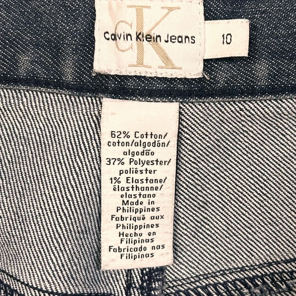 Y2K Calvin Klein Jeans 10 Straight Leg Lattice Pockets Stretch